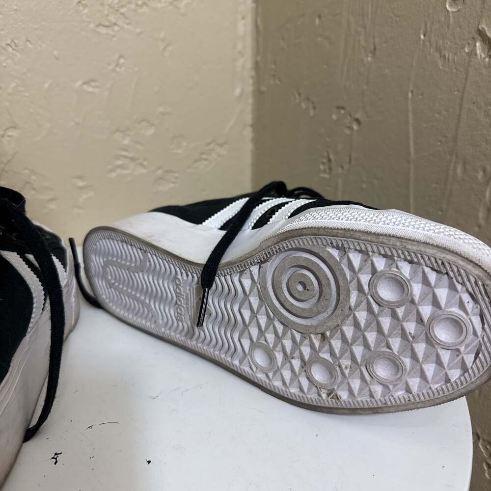 Adidas Womens Nizza Platform Mid Black White Casual Shoes Sneakers Sz 8.5 - Picture 4 of 5